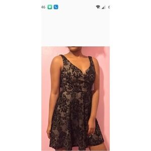 Charlotte Russe formal holiday dress size large black and gold